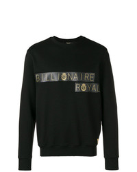 schwarzes bedrucktes Sweatshirt von Billionaire