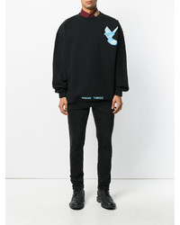 schwarzes bedrucktes Sweatshirt von Off-White