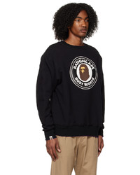 schwarzes bedrucktes Sweatshirt von BAPE