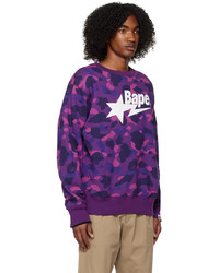 schwarzes bedrucktes Sweatshirt von BAPE