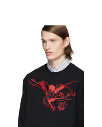 schwarzes bedrucktes Sweatshirt von McQ Alexander McQueen