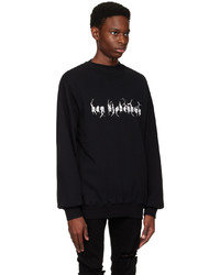 schwarzes bedrucktes Sweatshirt von Han Kjobenhavn