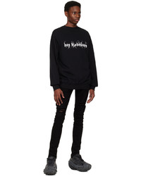 schwarzes bedrucktes Sweatshirt von Han Kjobenhavn