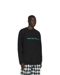 schwarzes bedrucktes Sweatshirt von Vyner Articles