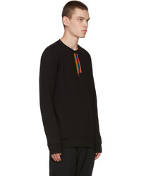 schwarzes bedrucktes Sweatshirt von Paul Smith