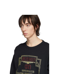 schwarzes bedrucktes Sweatshirt von Lemaire