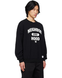 schwarzes bedrucktes Sweatshirt von Neighborhood