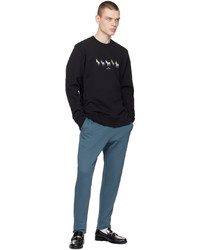 schwarzes bedrucktes Sweatshirt von Ps By Paul Smith