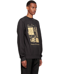 schwarzes bedrucktes Sweatshirt von Museum of Peace & Quiet