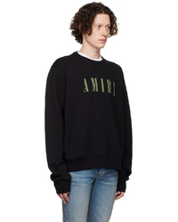 schwarzes bedrucktes Sweatshirt von Amiri