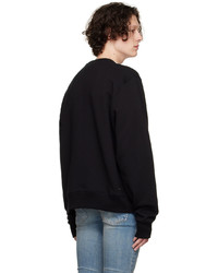 schwarzes bedrucktes Sweatshirt von Amiri