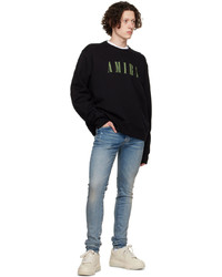 schwarzes bedrucktes Sweatshirt von Amiri