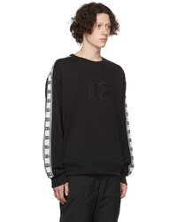 schwarzes bedrucktes Sweatshirt von Dolce & Gabbana