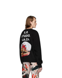 schwarzes bedrucktes Sweatshirt von S.R. STUDIO. LA. CA.