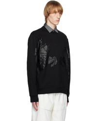 schwarzes bedrucktes Sweatshirt von Burberry
