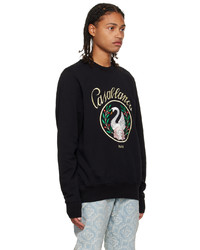 schwarzes bedrucktes Sweatshirt von Casablanca