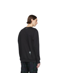 schwarzes bedrucktes Sweatshirt von Paul Smith