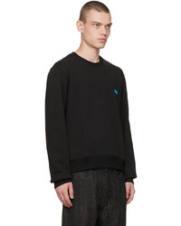 schwarzes bedrucktes Sweatshirt von Solid Homme