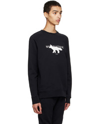 schwarzes bedrucktes Sweatshirt von MAISON KITSUNÉ