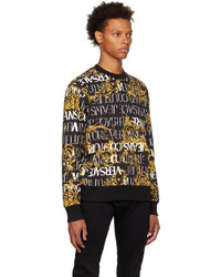 schwarzes bedrucktes Sweatshirt von VERSACE JEANS COUTURE