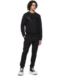 schwarzes bedrucktes Sweatshirt von Alexander McQueen