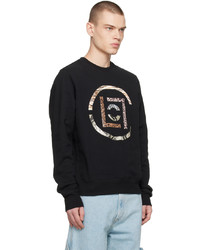 schwarzes bedrucktes Sweatshirt von Clot