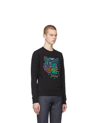 schwarzes bedrucktes Sweatshirt von Kenzo