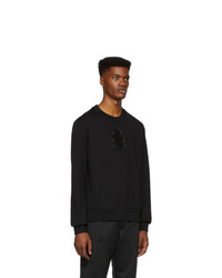 schwarzes bedrucktes Sweatshirt von Dolce and Gabbana
