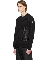 schwarzes bedrucktes Sweatshirt von Moncler
