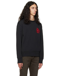 schwarzes bedrucktes Sweatshirt von rag & bone