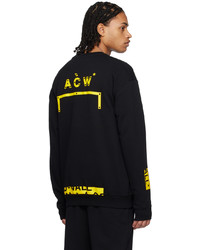 schwarzes bedrucktes Sweatshirt von A-Cold-Wall*