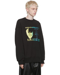 schwarzes bedrucktes Sweatshirt von Stolen Girlfriends Club