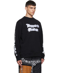 schwarzes bedrucktes Sweatshirt von Vyner Articles