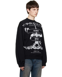 schwarzes bedrucktes Sweatshirt von Y/Project