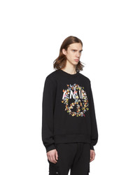 schwarzes bedrucktes Sweatshirt von Amiri