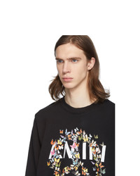 schwarzes bedrucktes Sweatshirt von Amiri