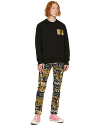 schwarzes bedrucktes Sweatshirt von VERSACE JEANS COUTURE