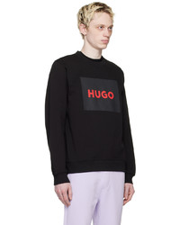 schwarzes bedrucktes Sweatshirt von Hugo