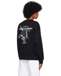 schwarzes bedrucktes Sweatshirt von Wooyoungmi