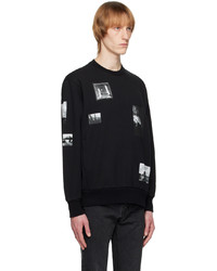 schwarzes bedrucktes Sweatshirt von Undercover