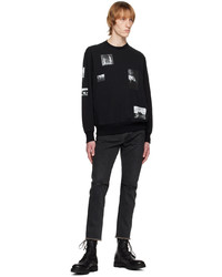 schwarzes bedrucktes Sweatshirt von Undercover