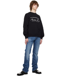 schwarzes bedrucktes Sweatshirt von Martine Rose