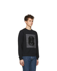 schwarzes bedrucktes Sweatshirt von Coach 1941