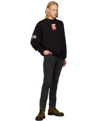 schwarzes bedrucktes Sweatshirt von Diesel