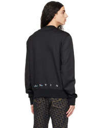 schwarzes bedrucktes Sweatshirt von Lanvin