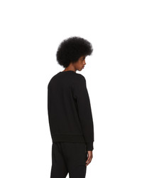 schwarzes bedrucktes Sweatshirt von Alexander McQueen