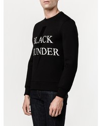 schwarzes bedrucktes Sweatshirt von Neil Barrett