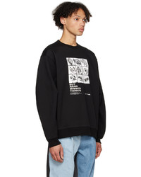 schwarzes bedrucktes Sweatshirt von Ader Error