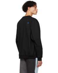 schwarzes bedrucktes Sweatshirt von Ader Error