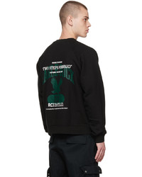 schwarzes bedrucktes Sweatshirt von Reese Cooper® 